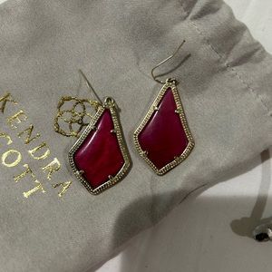 Kendra Scott Maroon and Gold Drop Earring